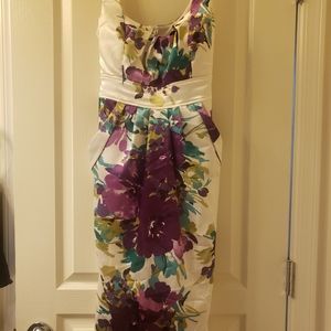 Beautiful form fitting satin finish dress with poc